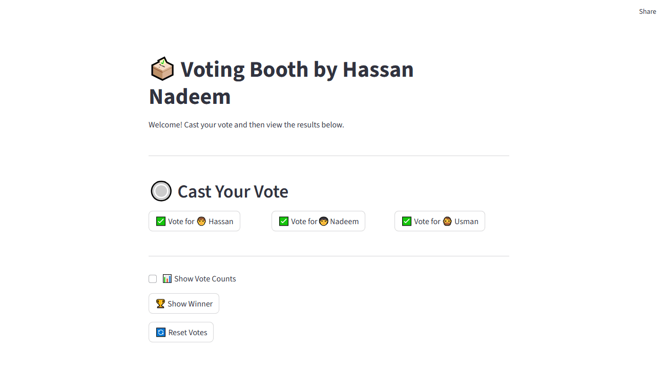 Digital Voting Booth
