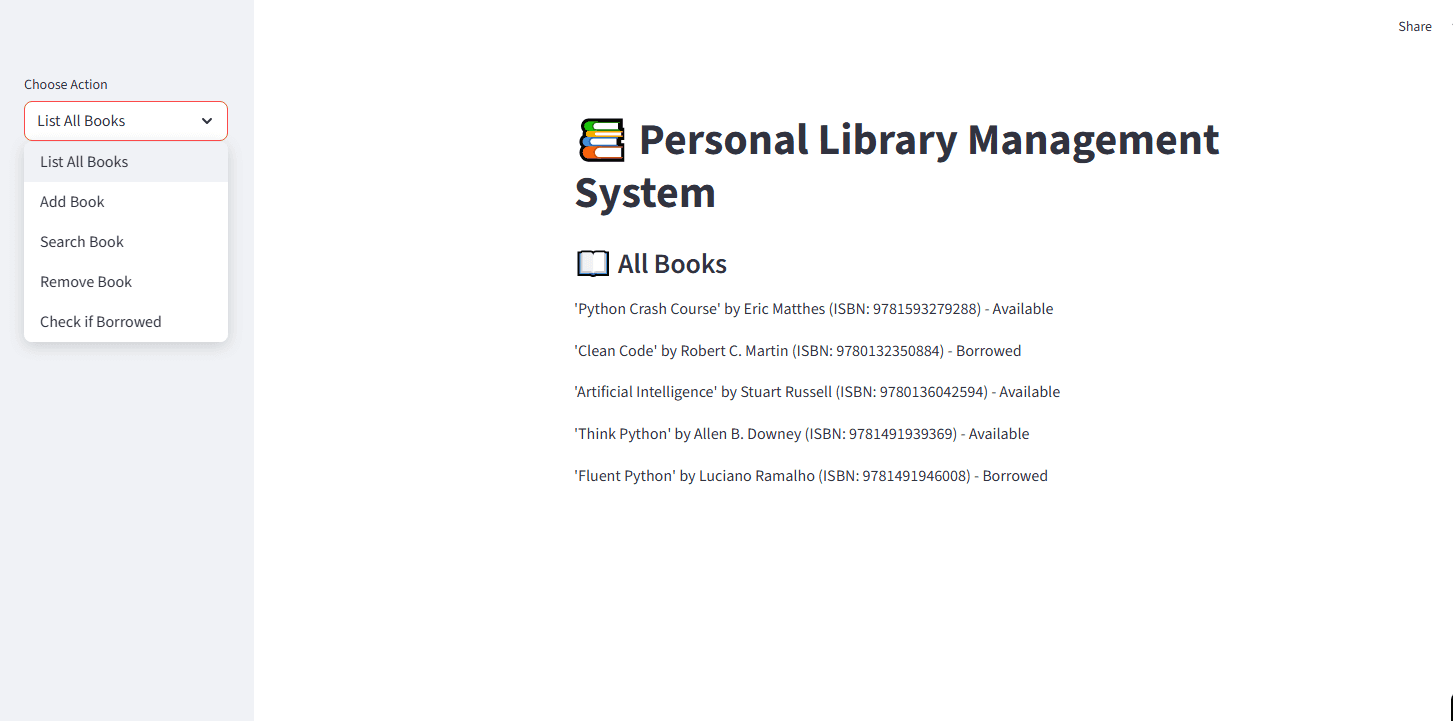 Personal Library Manager